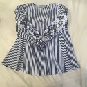Blue Striped Women's Top